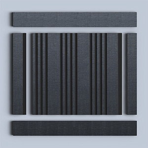 Hiwood Стеновые панели Hiwood цветные LV128 BK114K темно-серый черный